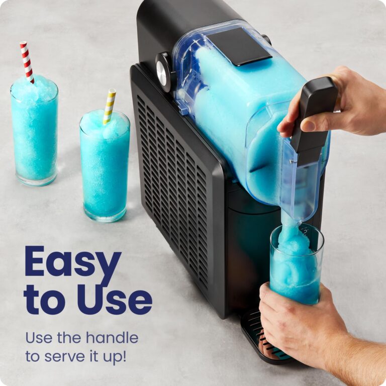 Iceman Slush-Ease 48 oz. Slushie Machine, Frozen Drink Maker & Slushy Machine with 5 Presets + Custom Option, Easy-Dispensing Lever for Frozen Margaritas, Frappes, and Slushies - Black - Image 4