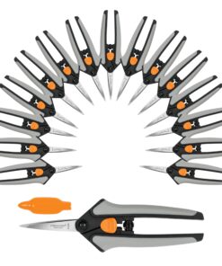 Fiskars 15pc Micro-Tip Pruning Snip Set, Precision Stainless Steel Blades, Softgrip Handles for Deadheading, Trimming & Shaping Small Plants