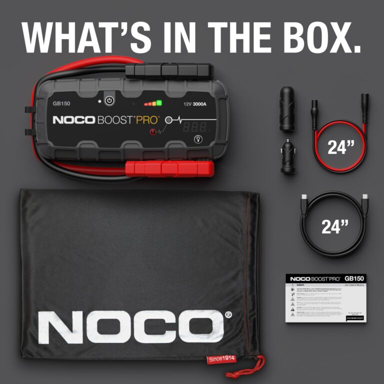 NOCO Boost Pro GB150 3000A UltraSafe Car Battery Jump Starter, 12V Battery Pack, Battery Booster, Jump Box, Portable Charger and Jumper Cables for 9.0L Gasoline and 7.0L Diesel Engines - Image 2