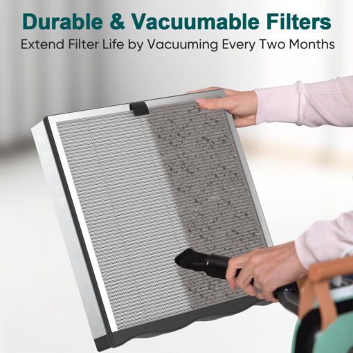 Jafända Large Air Purifiers for Home Pets, Pet Air Purifier up to 2105ft², Air Purifier for Allergies, True HEPA Air Filter Captures 99.97% of Pet Dander/Hair/Odors, Quiet Air Cleaner for Bedroom - Image 2