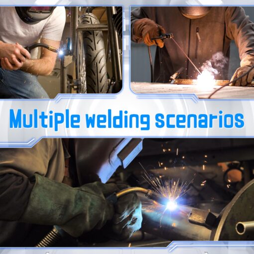 Sefaspe 205A MIG Welder, 110/220V Dual Voltage Aluminum Welding Machine, 6 in 1 Gas MIG/Gasless Flux Core/Stick/Lift TIG/Spool Gun/MIG MIX. Multiprocess Welders - Image 2