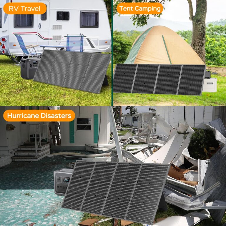 MARBERO 200W Portable Solar Panel for Power Station & USB/DC Devices 200 Watt Foldable Solar Charger >23% High Efficiency IP68 Waterproof Compatible with Solar Generator for Camping RV Outdoor Cloudy - Image 4