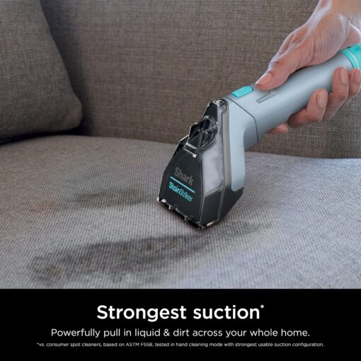 Shark Carpet Cleaner Machine, Portable Upholstery StainStriker, Spot, Odor & Stain Remover, 2 Carpet Cleaner Solutions, 4 Tools, Perfect for Pet Hair, Area Rugs, Couches, Nordic Blue, PX202BRN - Image 8