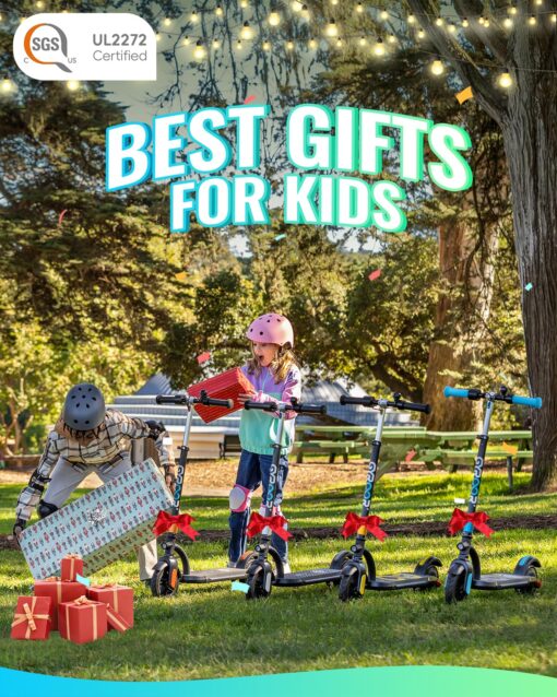 Gyroor Kids Electric Scooter, 180W Motor Digital Display, Multicolored LED Lights, Ideal Present for Boys & Girls Aged 6-12, H40-XTS - Image 2