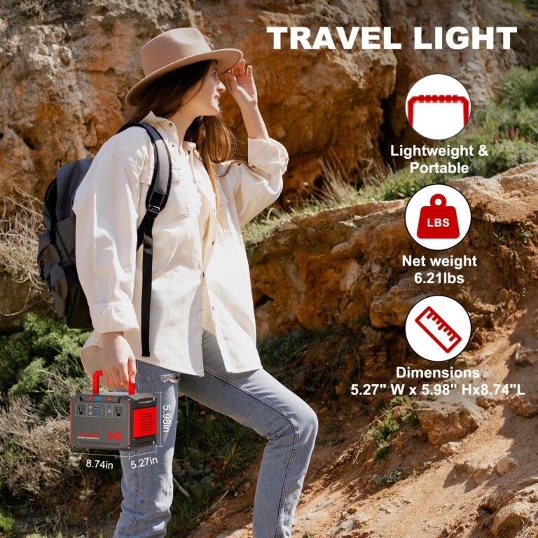 MARBERO Portable Power Station 240Wh 350W Peak Camping Portable Power Bank with AC Outlet 110V(3*USB A, 2*USB C, 2*AC,2*DC) Solar Generator for Outdoor Travel Home Emergency Hurricane - Image 3