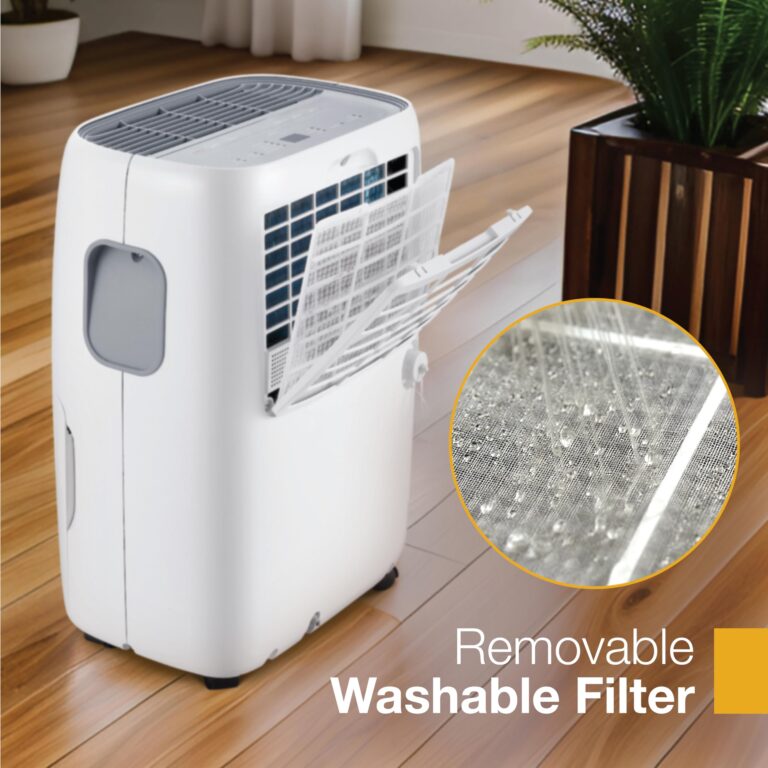 Whirlpool 50 Pint Portable Dehumidifier with Built-In Pump, 24-Hour Timer, Auto Shut-Off, Easy-Clean Filter, and Auto-Restart | For Bathrooms, Basements, and Bedrooms | WHAD50PCW - Image 4
