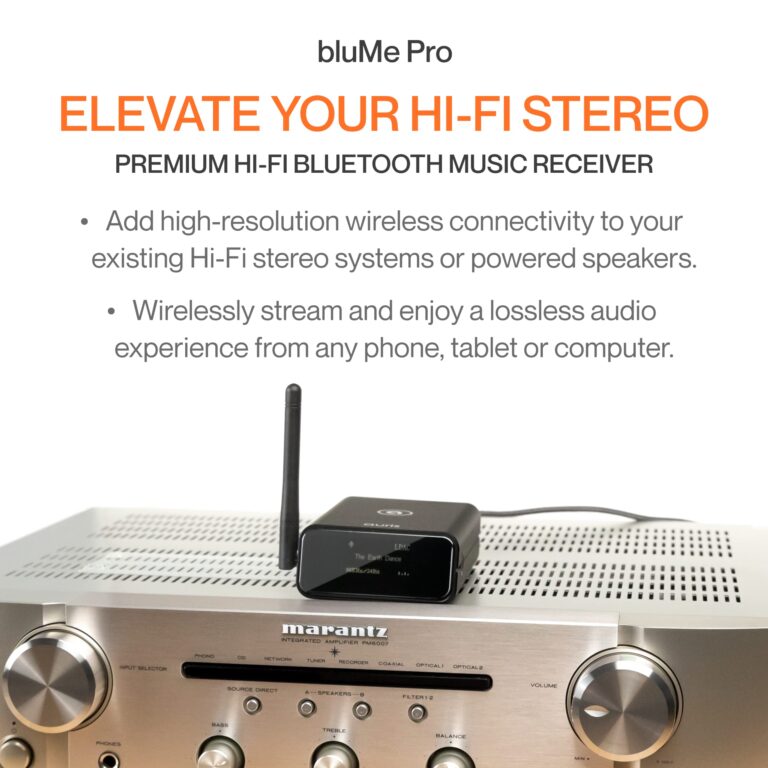 Auris Blume Pro HiFi Bluetooth 5.3 Music Receiver Long Range Bluetooth Adapter with Audiophile DAC, LDAC, aptX HD, OLED Display & Optical Coaxial AUX Output for Home Stereo, AV Receiver or Amplifier - Image 7