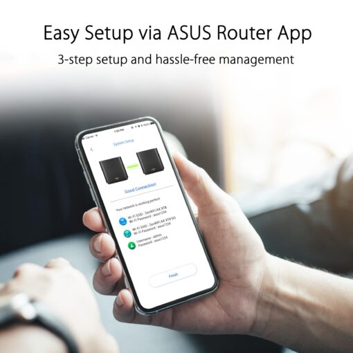 ASUS ZenWiFi AX6600 Tri-Band Mesh WiFi 6 System (XT8 1PK) - Whole Home Coverage up to 2750 sq.ft & 4+ rooms, AiMesh, Included Lifetime Internet Security, Easy Setup, 3 SSID, Parental Control, Charcoal - Image 3