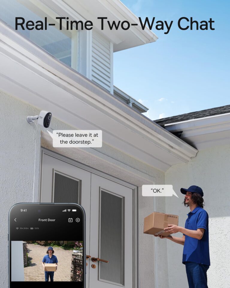 Baseus Wireless Cameras for Home Security, N1 4-Cam Kit with 2K Clarity, No Monthly Fee, 16TB Expandable Local Storage, 210-Day Battery Life, Spotlight & Alarm, Works with Alexa and Google Home - Image 2