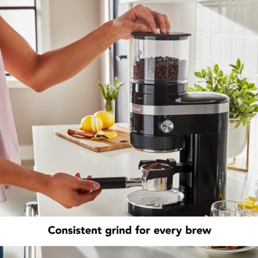KitchenAid Burr Coffee Grinder - KCG8433 - Onyx Black, 10 Oz - Image 6