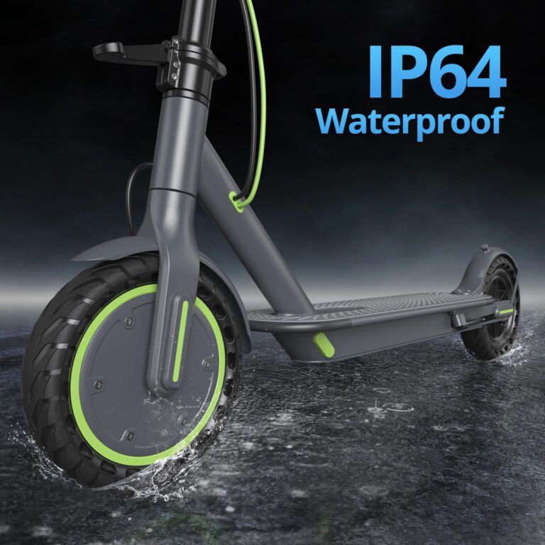 Electric Scooter - 8.5" Solid Tires, 350W Motor, Up to 19 MPH and 12 Miles Long-Range Commuting Foldable Scooter for Adults with Dual Braking System and Smart App - Image 4