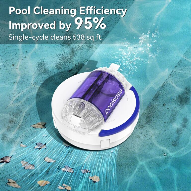 Poolease X1 Cordless Pool Cleaner Robot, Robotic Pool Vacuum for Above/In Ground Pool, 45W Dual-Motor, Self-Parking, Enhanced with 2L Debris Capacity (White and Purple) - Image 8