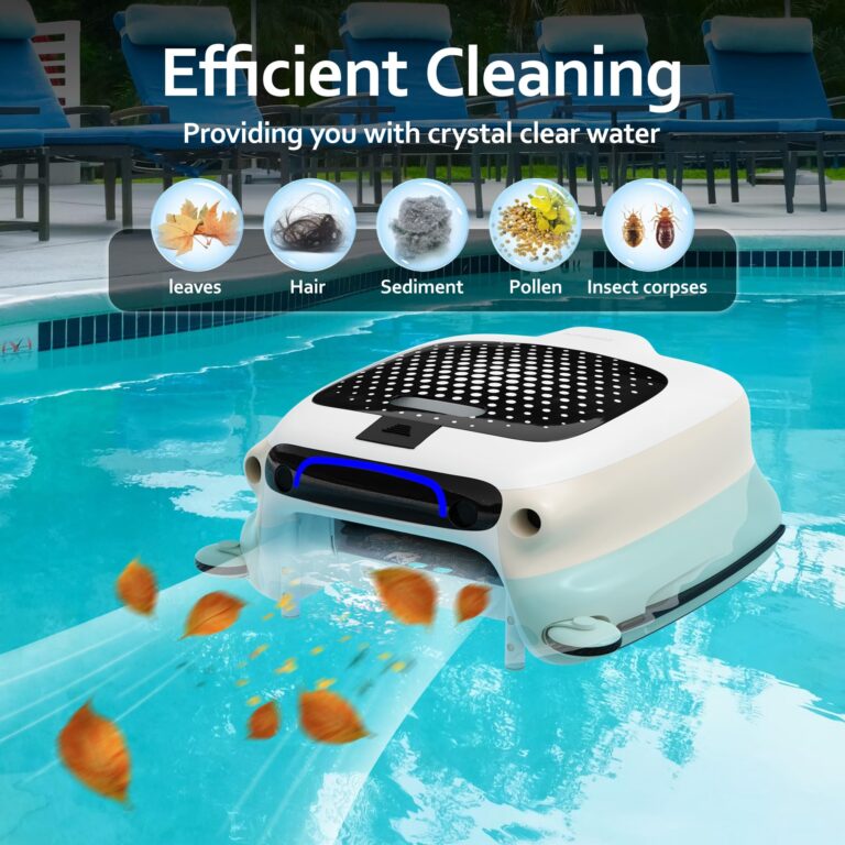 POOLPURE Pool Skimmer Robot with 10 Hours Runtime, Big Battery Instead of Solar Panel, Manual Remote Control Pool Surface Skimmer Robotic, Automatic Pool Skimmer (Skimmer Without Solar Panel) - Image 5
