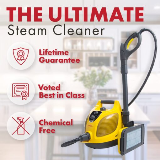 Vapamore MR-100 Primo Steam Cleaner, 20 Extensions/Attachments including the Turbo Pet Tool, Chemical Free Professional-Grade Steamer for Cleaning Floors, Mattresses, Cars, Upholstery and More - Image 6