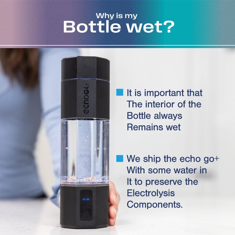 Echo Go+ Hydrogen Water Bottle - Water Ionizer Up to 4.5PPM - SPE & PEM Hydrogen Water Generator - Alternative to Hydrogen Water Pitcher - Image 5
