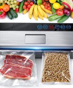 Vacuum Sealer Machine, Full Automatic Food Sealer (95Kpa), Vacuum Sealers Bags, Air Sealing System Dry, Moist Food Preservation Modes, Lab Tested, LED Indicator Lights