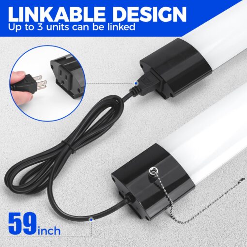 Barrina BS84 LED Shop Lights for Workshop 4FT, 84W, 10000LM, 5000K Utility Shop Lights, Pull Chain ON/Off, Hanging or Flush Mount, ETL, 10 Packs - Image 5