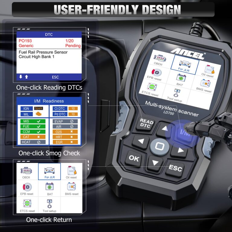 ANCEL LD700 All Systems Diagnostic Scan Tool fit for Land Rover Jaguar, Full Functions OBD2 Scanner with Car Battery Registration, Oil Reset, Check Engine, ABS, Airbag, OBDII Code Reader fit for JLR - Image 6