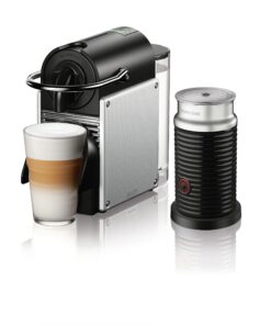 Nespresso Pixie Coffee and Espresso Machine by De'Longhi with Milk Frother, Aluminum, 34 ounces