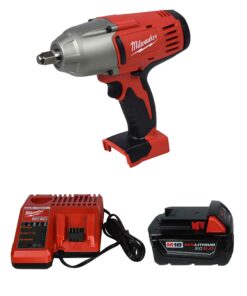 Milwaukee 2663-20 1/2" Impact Wrench,48-11-1850 5Ah Battery, 48-59-1812 Charger