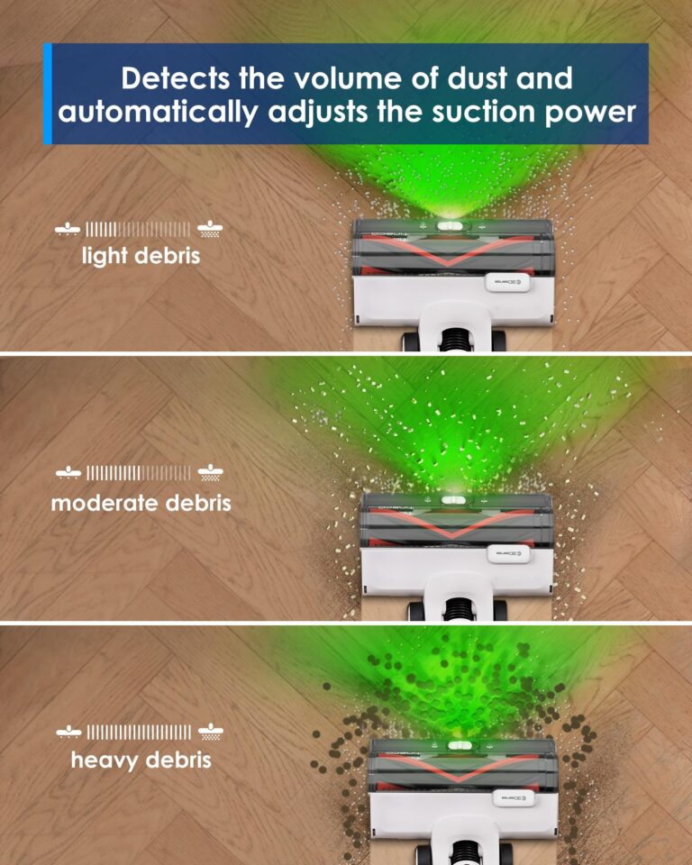Tineco Pure ONE A50S Cordless Stick Vacuum Cleaner, 185W Suction,1L Larger Dustbin, 3DSense Power Brush, PureCyclone Tech, Up to 70Min Runtime, Easily Tackles Large Debris - Image 4