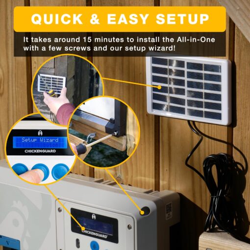 Automatic Chicken Coop Door Opener, ChickenGuard One in All 4 Colours, Timer/Light Sensing, Winter Mode, Auto-Stop & Predator Proof, 3 Power Options, Solar, Battery or Electric (Grey + Solar Kit) - Image 3