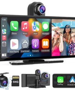2025 Carpuride W903 Wireless Carplay & Android Auto with Dash Cam - 9.3" HD IPS Touch Car Play Screen for Car, 4K Front & 1080P Rear Camera, Loop Recording, Bluetooth Audio, Mirror Link, GPS, Siri