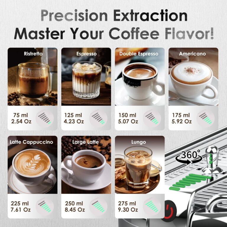 CoOptVal 20-Bar Espresso Machine & Coffee Machine – Compatible with Nespresso, Keurig K Cup – Hot & Cold Brew, Milk Frother, Stainless Steel – 10 oz Espresso Cup - Latte Machine & Cappuccino Machine - Image 3
