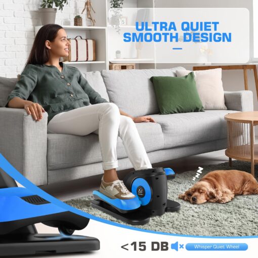 ANCHEER Under Desk Elliptical, Ellipse Leg Exerciser for Seniors Fully Assembled , Electric Seated Pedal Exerciser with Remote Control & 12 Adjustable Speed/Resistance - Image 5