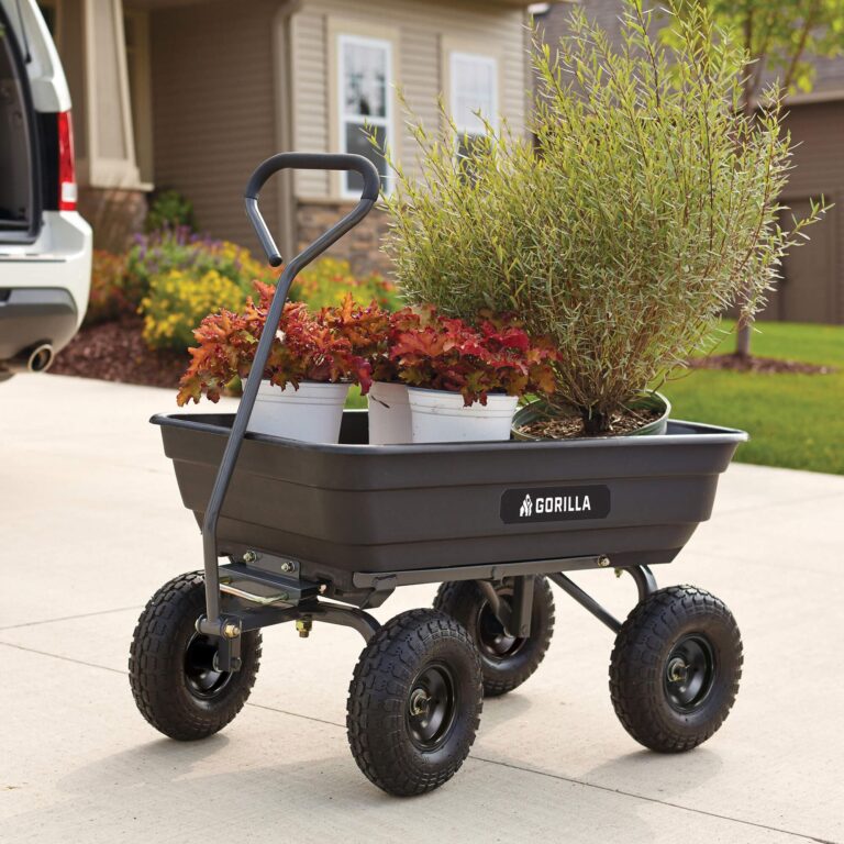 Gorilla Carts Utility Cart with Steel Frame, 600 Pound Capacity, and 10 Inch Tires - Image 4