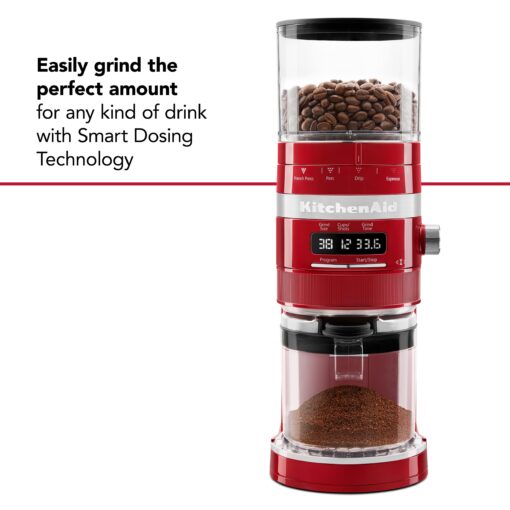 KitchenAid Burr Coffee Grinder - KCG8433 - Empire Red, 10 Oz - Image 7