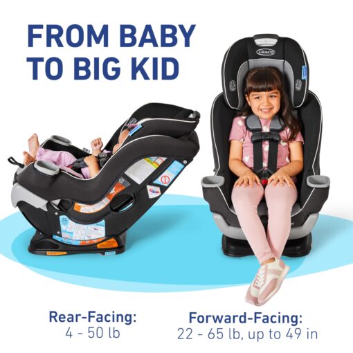 Graco Extend2Fit Convertible Car Seat, Rear-Facing and Forward-Facing, Extended Rear-Facing Seat Option, Redmond, Ideal for Newborns, Infants, and Toddlers - Image 6
