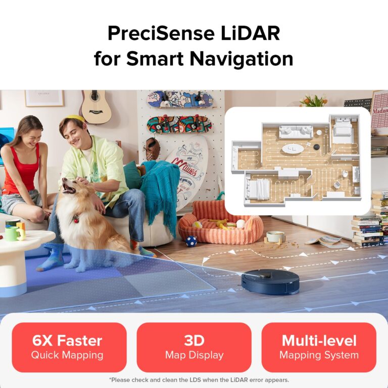roborock Q5 Pro Robot Vacuum and Mop Combo, 5500Pa Powerful Suction, DuoRoller Brush, LiDAR Navigation, 3D Mapping, Robotic Cleaner for Dirt, Floors, Pet Hair, 240min Runtime, Smart No-Go Zone, Black - Image 5