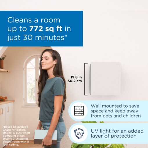 Medify MA-45 UV Light Air Purifier with True HEPA H13 Filter | 1,544 ft² Coverage in 1hr for Wildfires Smoke, Odors, Pollen, Pets | Removal to 0.1 Microns | White, 1-Pack - Image 7