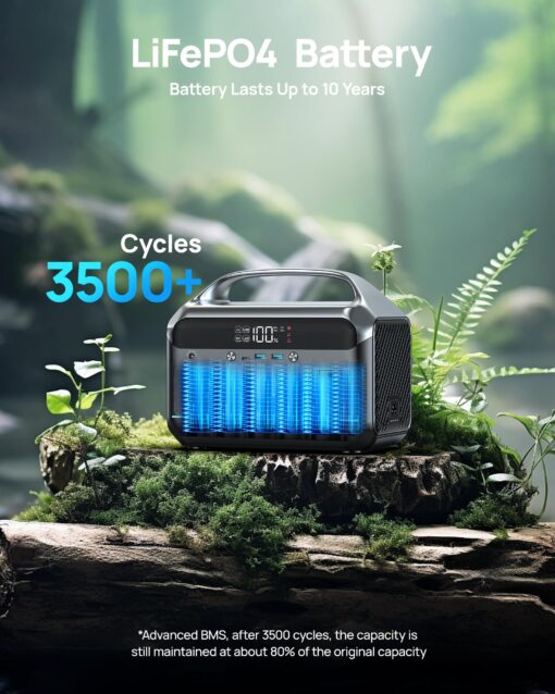 DARAN Solar Generator with 40W Foldable Solar Panel,350W Up to 600W Portable Power Station 288Wh with AC DC Outlet UPS Multi-Port Fast Charge Power Station for CPAP Home Outdoor Camping RVs Emergency - Image 6