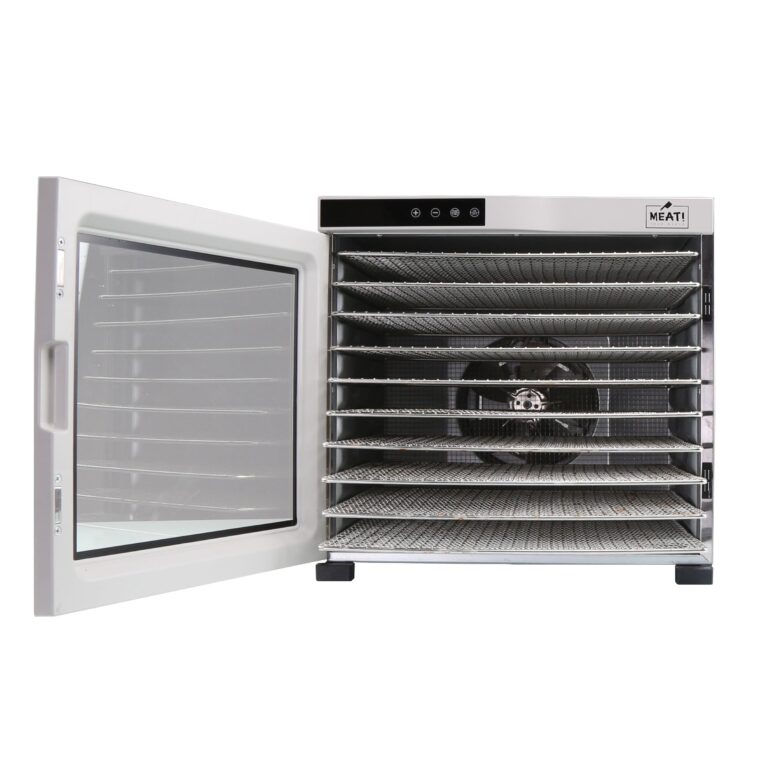 MEAT! 10 Tray Dehydrator with 10 Dishwasher Safe Trays, LED Control Panel, and Removable Drip Tray for Dehydrating Fruits, Vegetables, and Meat - Image 6