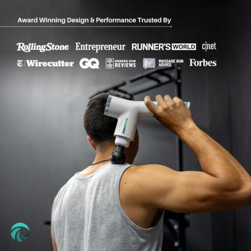 Ekrin Athletics White Kestrel Percussive Massager - Enhanced Precision & Comfort for Elite Muscle Recovery & Wellness - Relieve Sore Muscles and Stiffness - Image 4