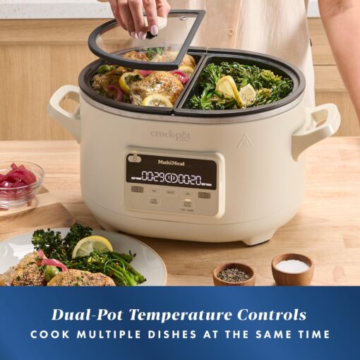 Crock-Pot MultiMeal Multicooker and Programmable Slow Cooker with Bake Function, Oat Milk - Image 5