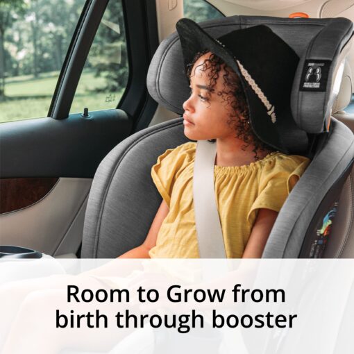 Chicco OneFit ClearTex All-in-One Car Seat, Slim Design, Rear-Facing Seat for Infants 5-40 lbs., Forward-Facing 25-65 lbs., Booster 40-100 lbs., Convertible Car Seat | Slate/Grey - Image 12