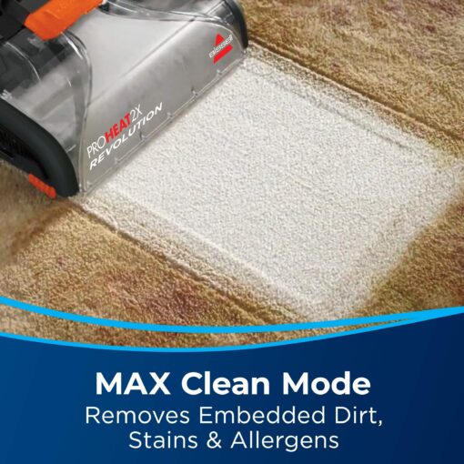Bissell ProHeat 2X Revolution Pet Full Size Upright Carpet Cleaner, 1548F, Orange - Image 6