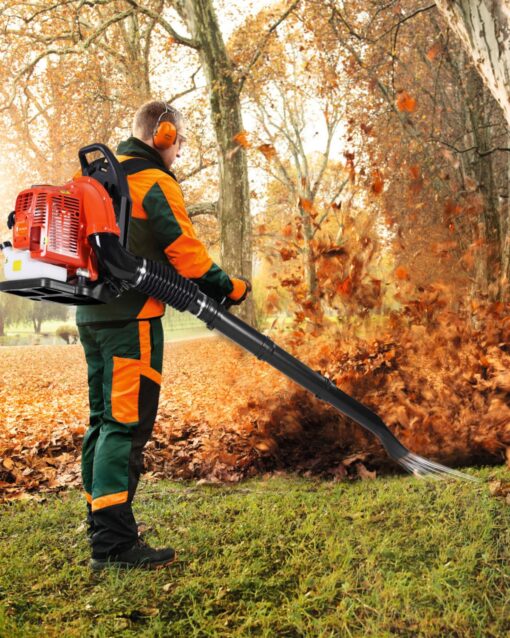 Relxxon 63 CC Gas Backpack Leaf Blower, 2-Stroke, 665 CFM & 205 MPH, Ergonomic & Fuel-Efficient, Low-Noise, Cruise Control – Commercial-Grade Yard Cleanup for Leaves, Debris & Light Snow (R656 PRO) - Image 3