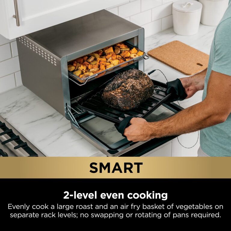 NINJA DT251 Foodi 10-in-1 Smart Air Fry Digital Countertop Convection Toaster Oven with Thermometer XL Capacity and a Stainless Steel Finish (Renewed) - Image 7