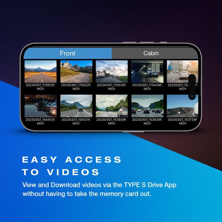 Type S S402 PRO 2-Channel Dash Cam with IR | 4K Front & 2K Cabin View | Optional 1080p Rear Camera | Enhanced Night Vision | Secure Mount | 24-Hr Surveillance | Wi-Fi & App Connectivity - Image 3