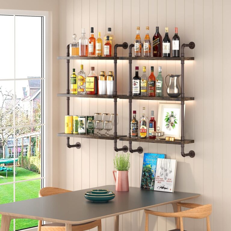 Industrial Pipe Shelf Wall Mounted, Rustic Wood Floating Shelves, 3 Tier Wall Display Bookshelf, Storage Rack Sundries Holder for Kitchen Office Bathroom Organization and Home Decor (24inch x 2) - Image 8