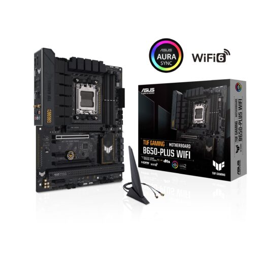 ASUS TUF GAMING B650-PLUS WIFI AMD B650 AM5 Ryzen™ Desktop 9000 8000 and 7000 ATX motherboard, 14 power stages, PCIe® 5.0 M.2 , DDR5 memory, WiFi 6 and 2.5 Gb Ethernet, USB4® support Aura Sync - Image 2