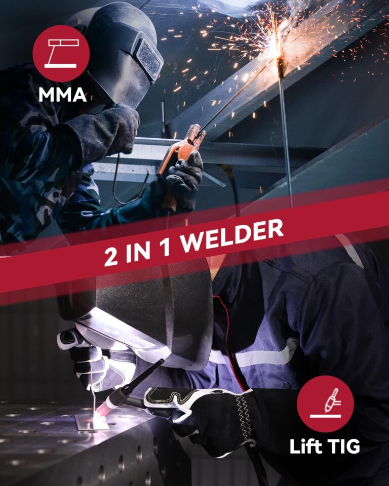 ARCCAPTAIN 200A Stick/Lift TIG Welder with Torch, [Large LED Display] 110V/220V Welding Machine with Synergic Control, IGBT Inverter, Portable MMA Welder Machine with Hot Start, Arc force - Image 6