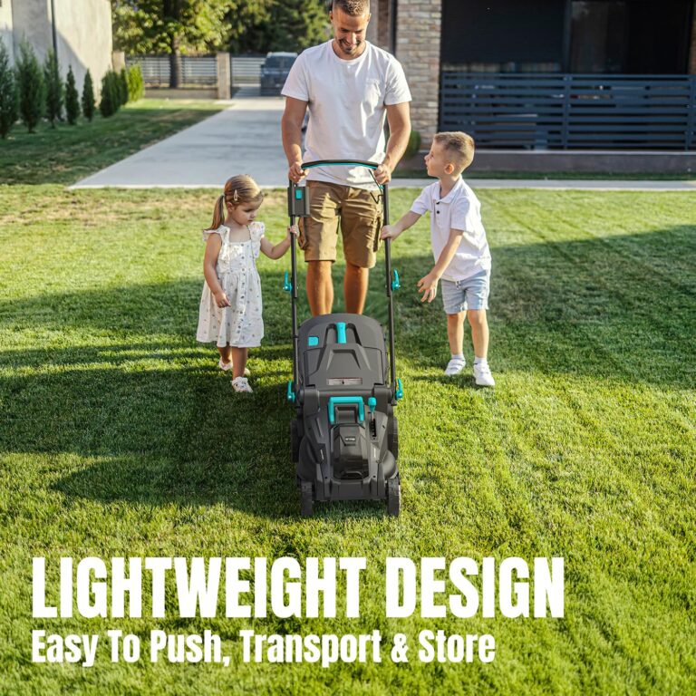 MightyMow Electric Lawn Mower Cordless, 2x20V 16 inch Push Lawn Mower with 6-Position Cutting Height Adjustment, 2x4.0Ah Battery & Dual Charger Included - Image 4