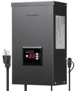 DEWENWILS 600W Low Voltage Landscape Transformer, 6 Independent Outputs, Outdoor Waterproof 12 Volt Transformer with Photocell & Timer, 120V to 12V/14V AC, Multi Zone Landscape Lighting Transformer…