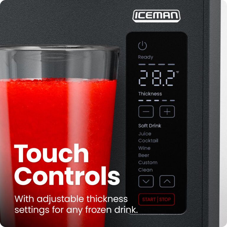 Iceman Slush-Ease 48 oz. Slushie Machine, Frozen Drink Maker & Slushy Machine with 5 Presets + Custom Option, Easy-Dispensing Lever for Frozen Margaritas, Frappes, and Slushies - Black - Image 5