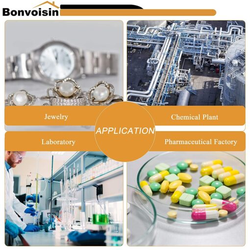 Bonvoisin Analytical Balance 500gx1mg Precision Lab Scale Digital Electronic Scale 1mg Laboratory Analytical Scale LCD Display Scientific Scale with Windshield (500g, 0.001g) - Image 3